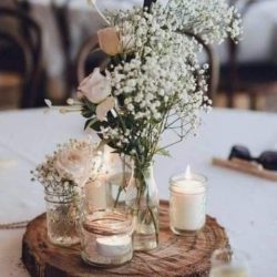 Décoration mariage centre de table