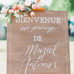 affiche bienvenue mariage décoration Liège